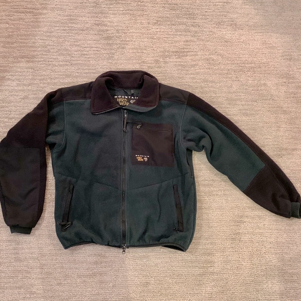 Mens Mountain Hardwear Fleece Jacket - Green/Black